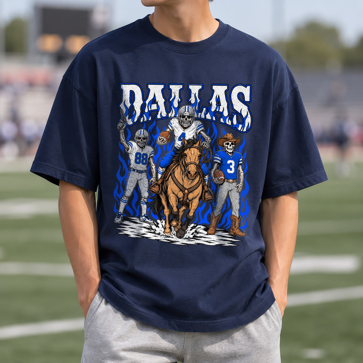 Dallas  Football Graphic T Shirt - Vintage American Football Fan Shirt
