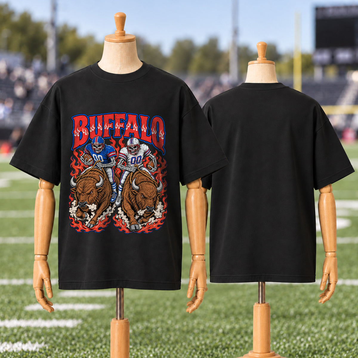Buffalo  Football Graphic T Shirt - Vintage American Football Fan Shirt