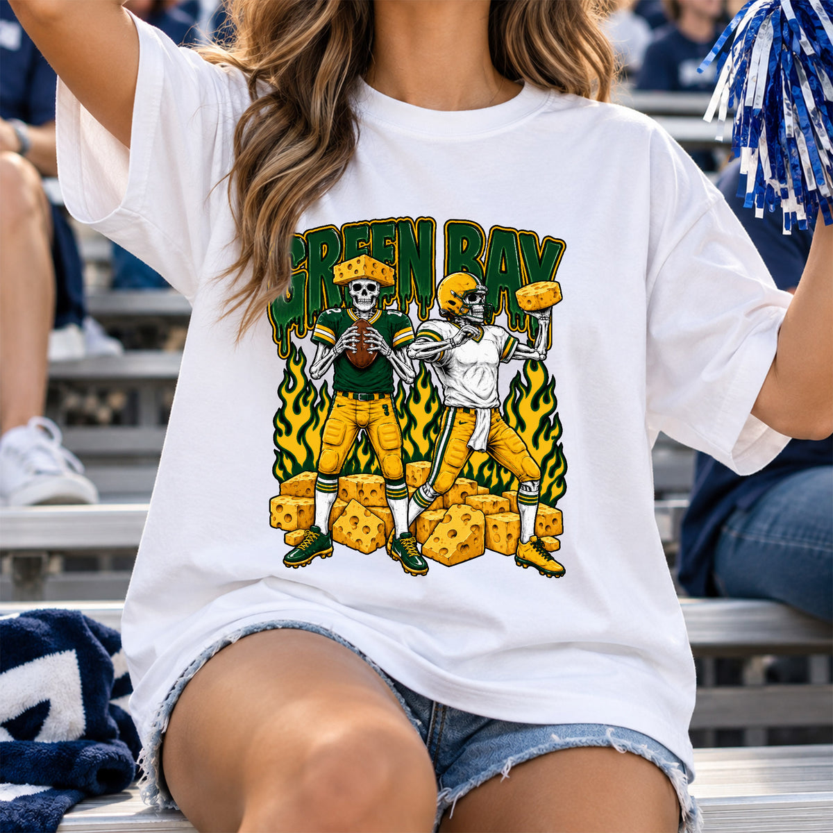 Green Bay Football Graphic T Shirt - Vintage American Football Fan Shirt
