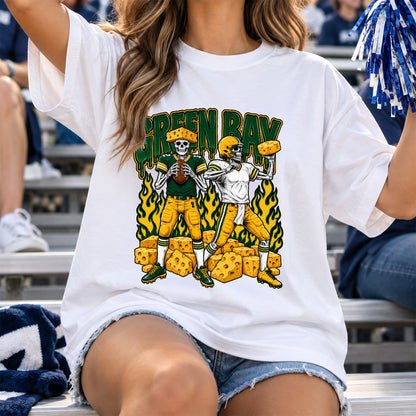 Green Bay Football Graphic T Shirt - Vintage American Football Fan Shirt
