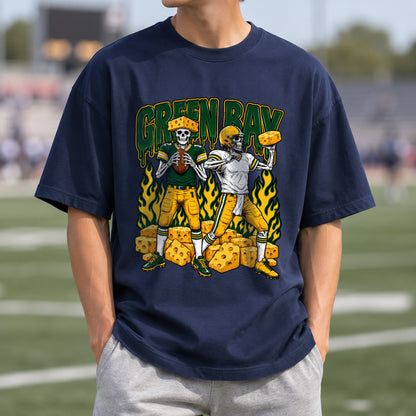 Green Bay Football Graphic T Shirt - Vintage American Football Fan Shirt