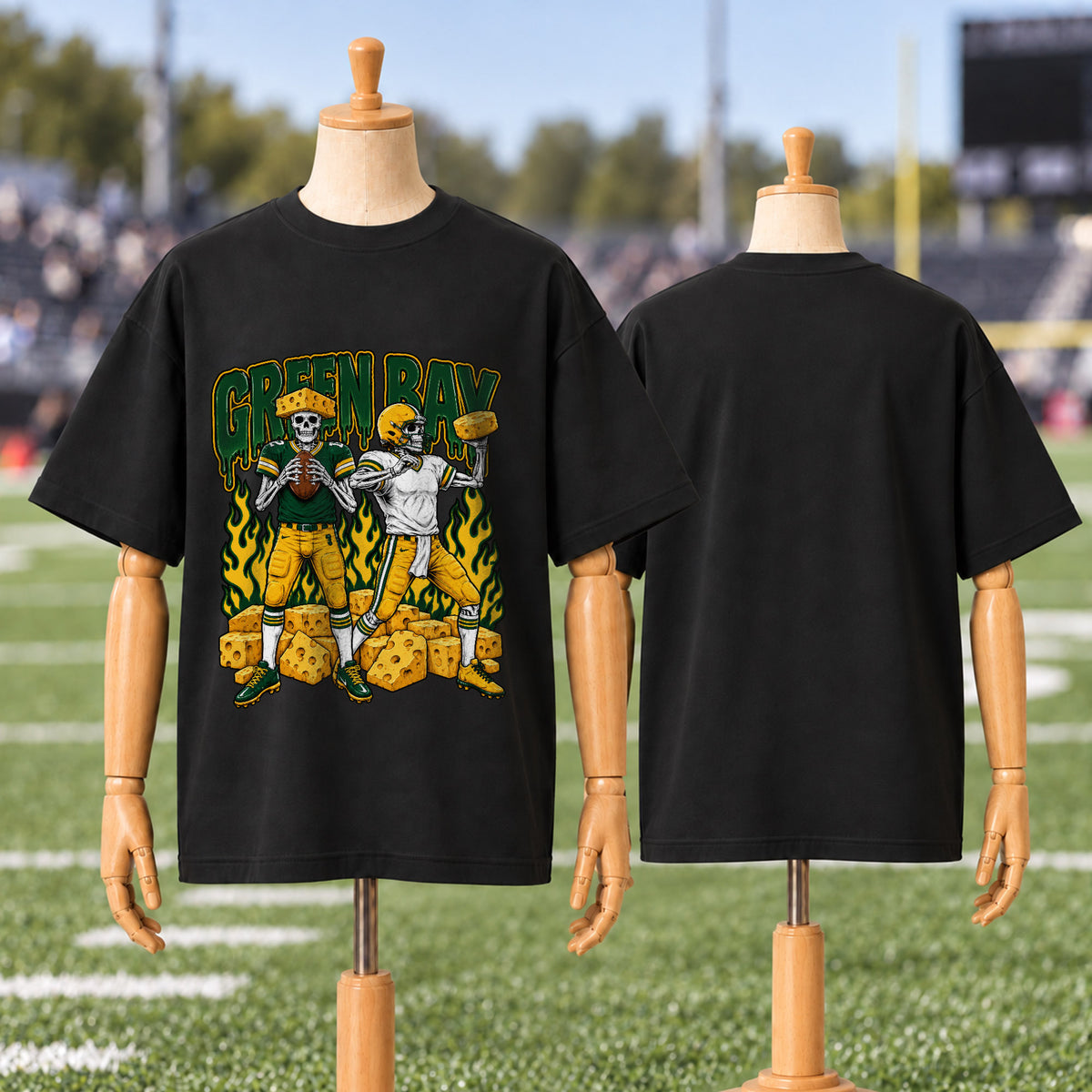 Green Bay Football Graphic T Shirt - Vintage American Football Fan Shirt