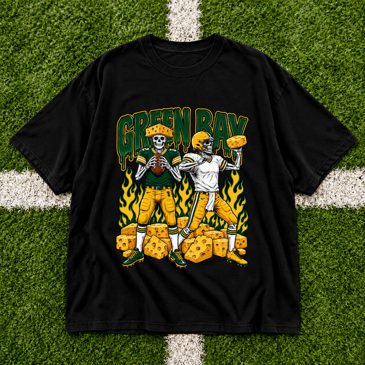 Green Bay Football Graphic T Shirt - Vintage American Football Fan Shirt