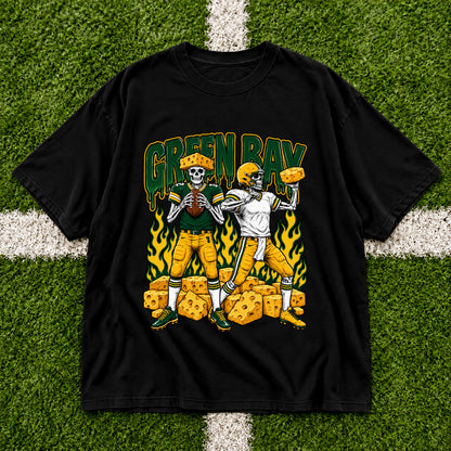 Green Bay Football Graphic T Shirt - Vintage American Football Fan Shirt