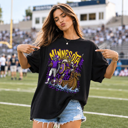 Minesota Football Graphic T Shirt - Vintage American Football Fan Shirt