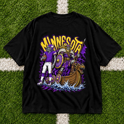 Minesota Football Graphic T Shirt - Vintage American Football Fan Shirt