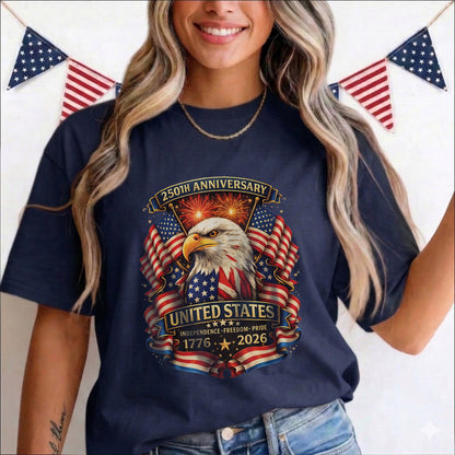 USA Independence 250th Anniversary 1776 2026 Patriotic Eagle