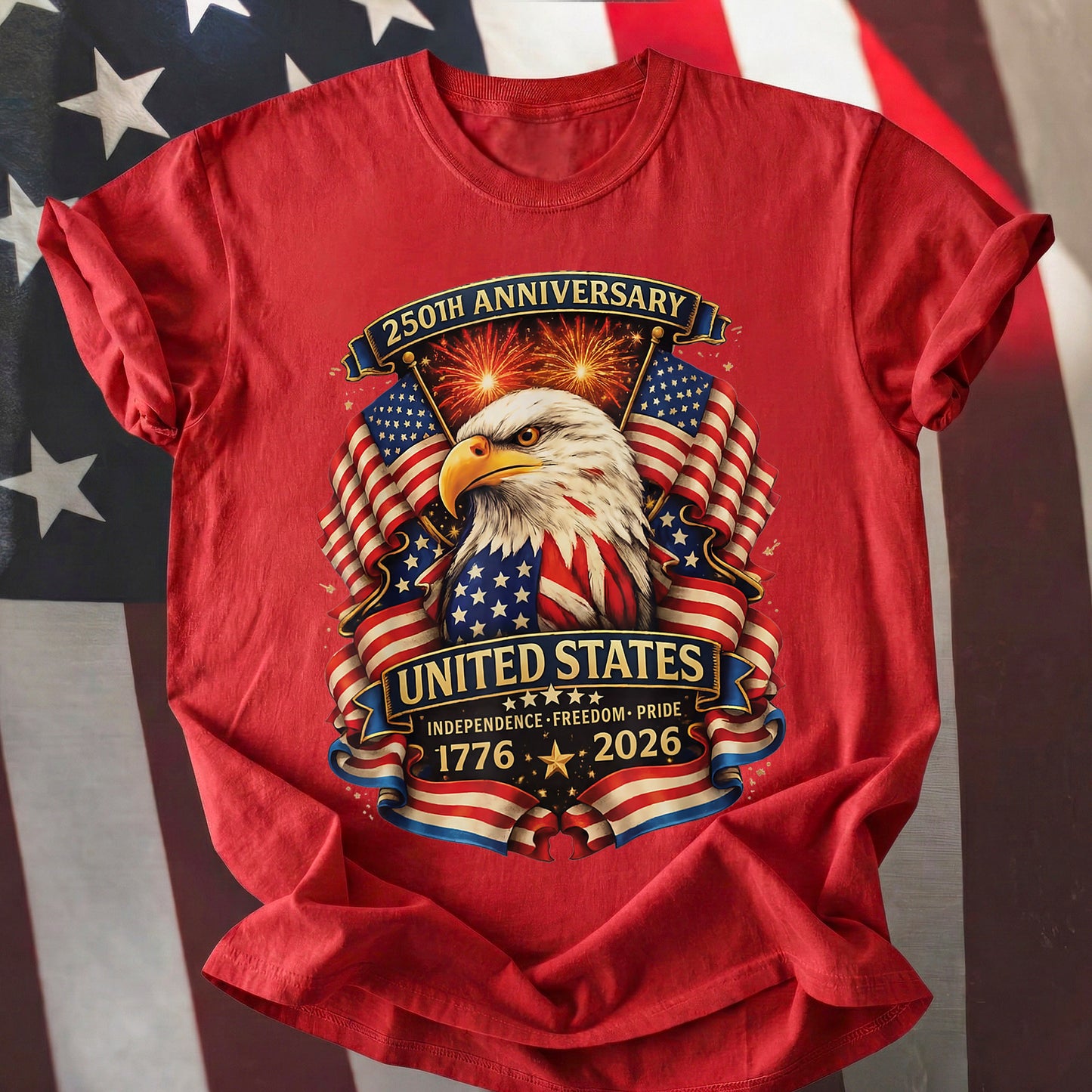 USA Independence 250th Anniversary 1776 2026 Patriotic Eagle