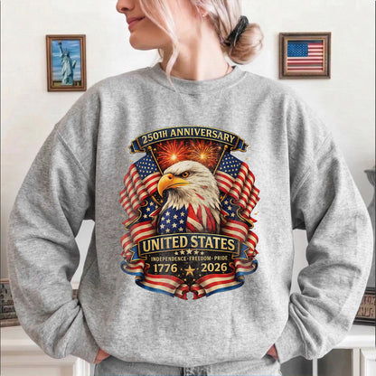 USA Independence 250th Anniversary 1776 2026 Patriotic Eagle