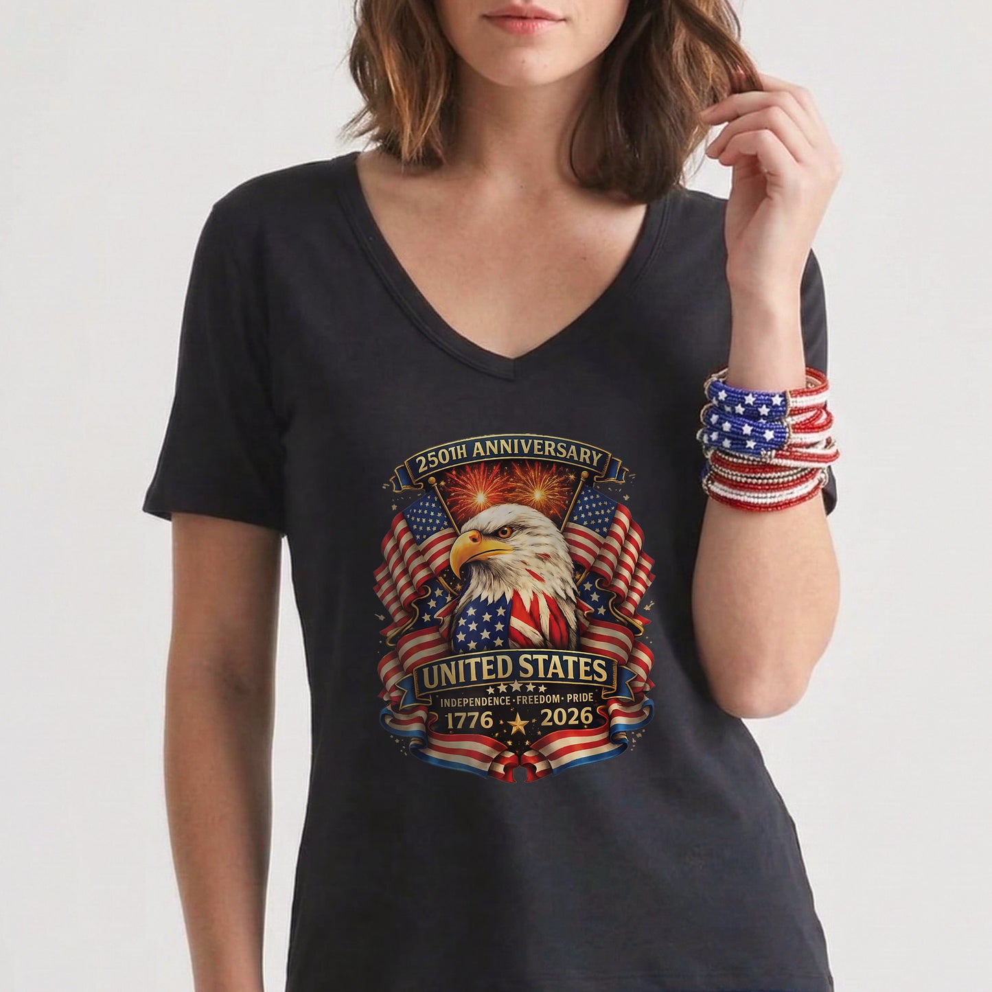 USA Independence 250th Anniversary 1776 2026 Patriotic Eagle