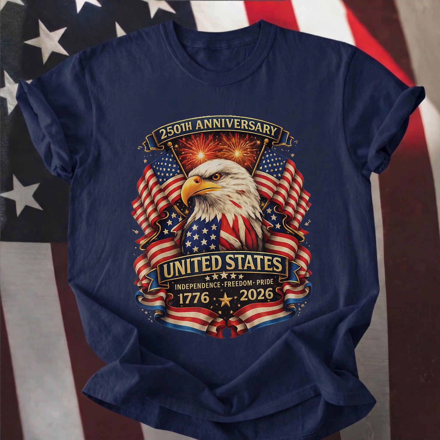 USA Independence 250th Anniversary 1776 2026 Patriotic Eagle