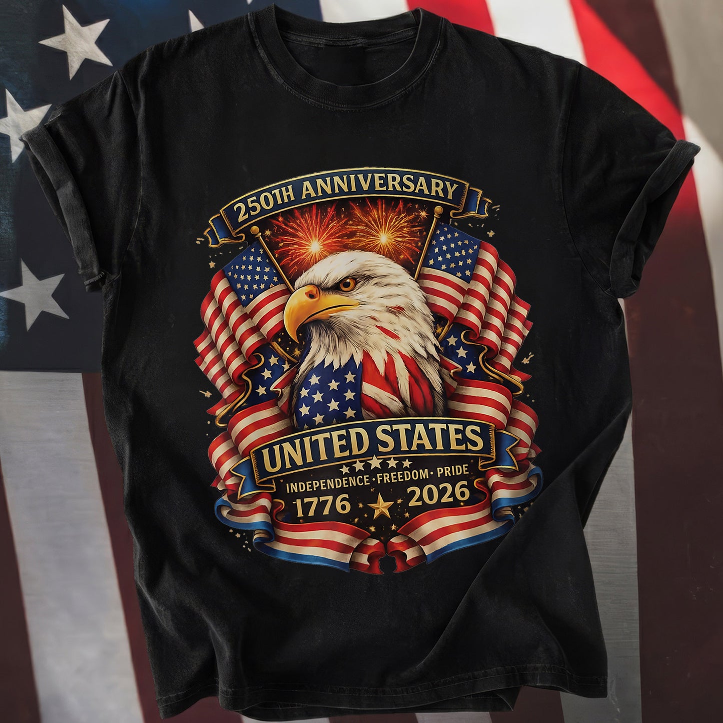 USA Independence 250th Anniversary 1776 2026 Patriotic Eagle