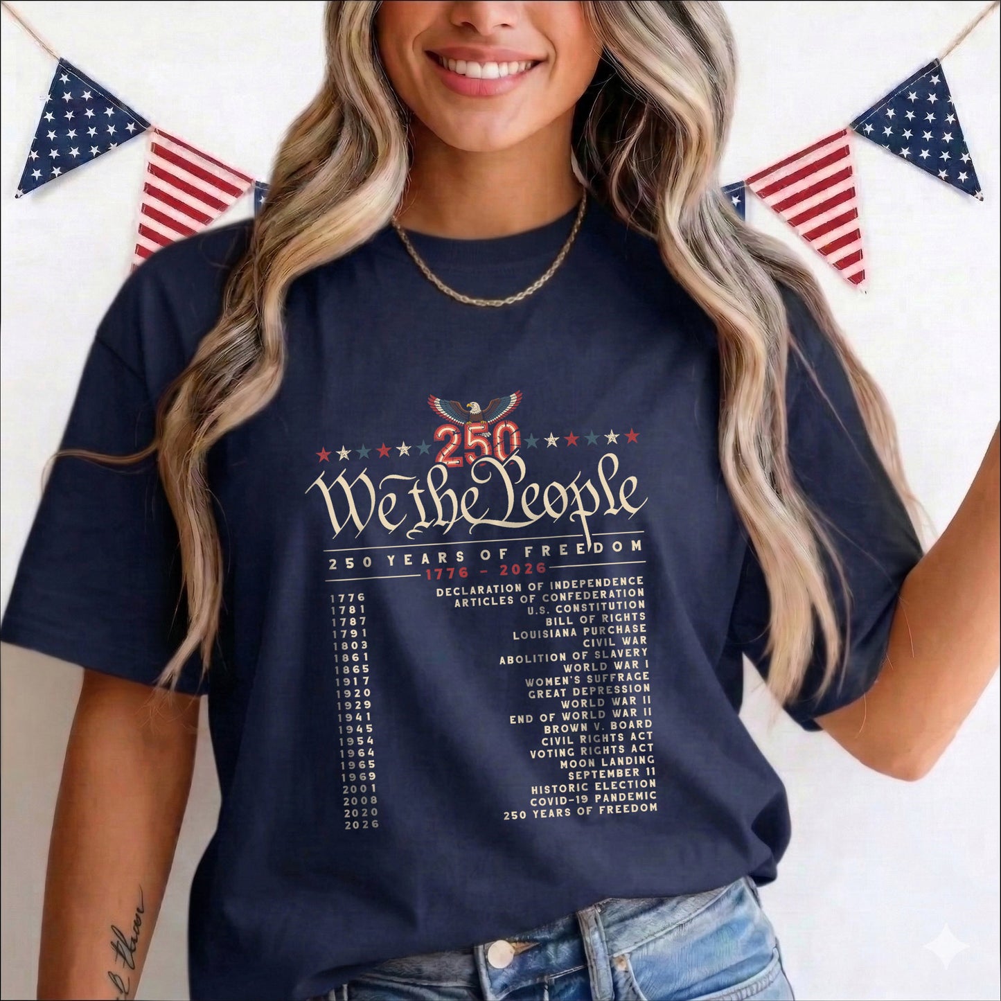 250 Year Timeline 1776–2026 Patriotic Historical