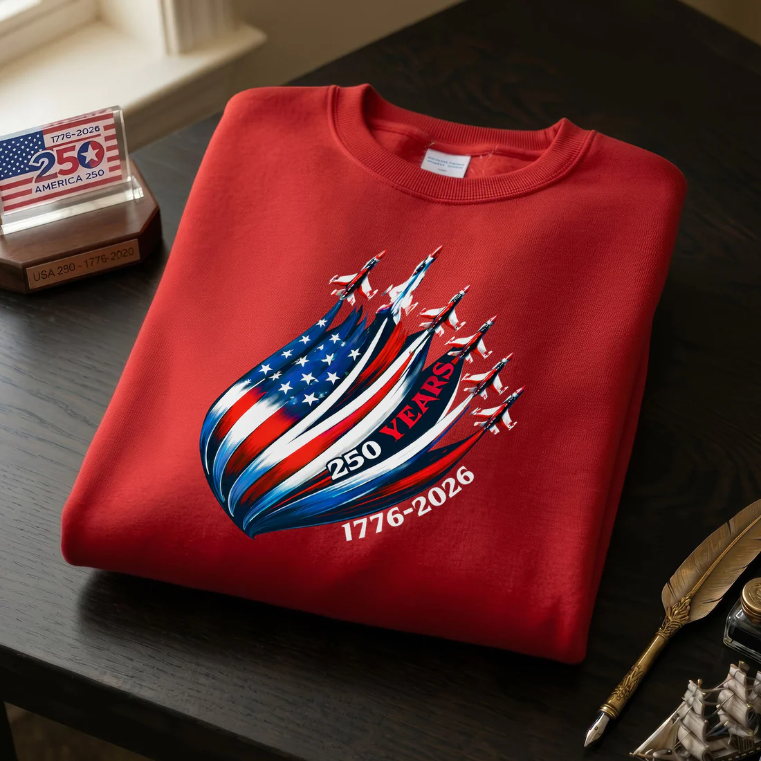 USA 250th Anniversary Shirt 1776–2026 – Patriotic American Flag Jet Unisex