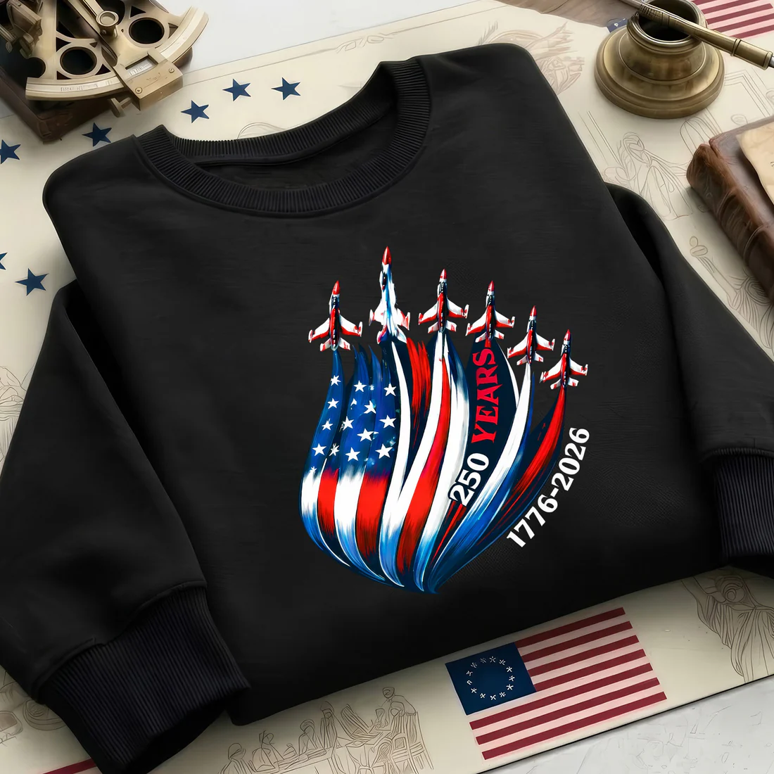 USA 250th Anniversary Shirt 1776–2026 – Patriotic American Flag Jet Unisex