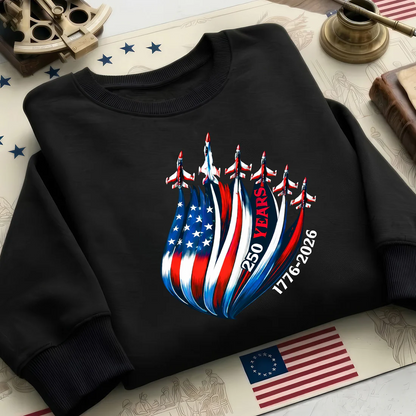 USA 250th Anniversary Shirt 1776–2026 – Patriotic American Flag Jet Unisex