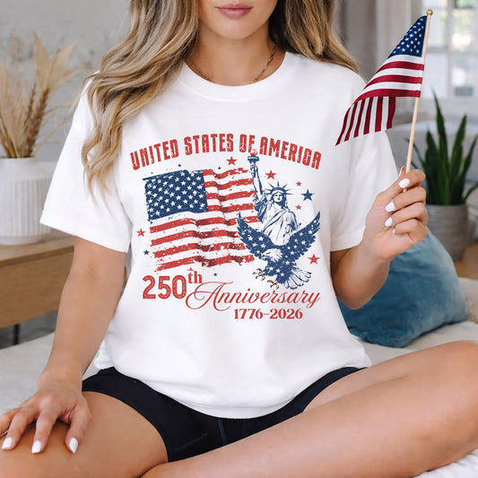 250th Anniversary Shirt Patriotic Vintage Flag 4th of July Independence