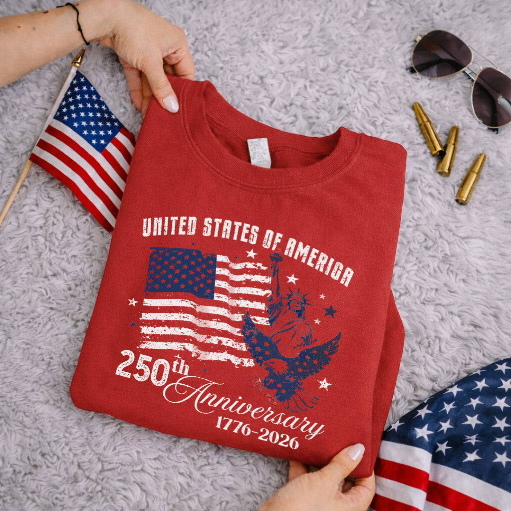 250th Anniversary Shirt Patriotic Vintage Flag 4th of July Independence