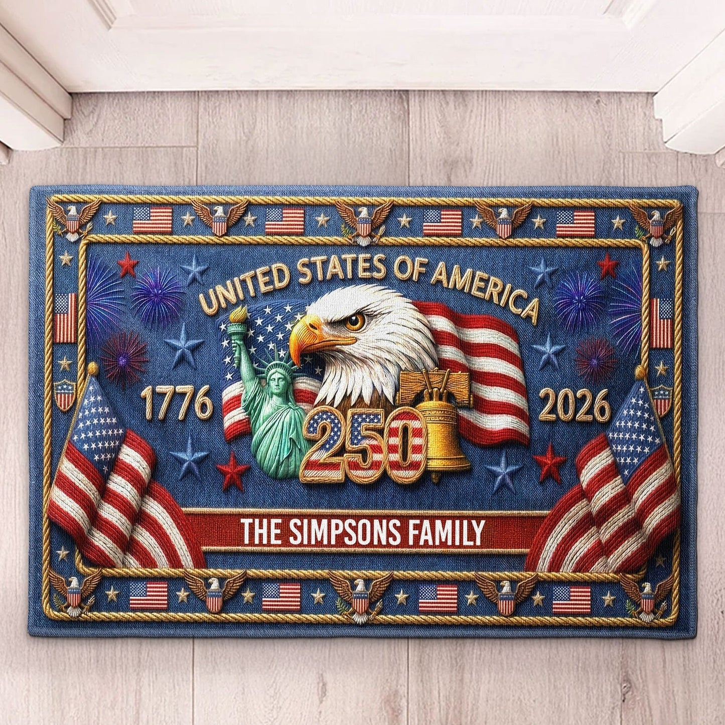 Personalized Doormat - America 250th Gifts for Family