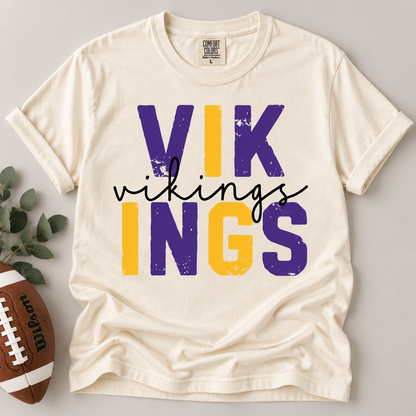 Vintage Football Team Spirit Comfort Colors T-Shirt, Game Day Fan Tee, Classic Stadium Style Shirt