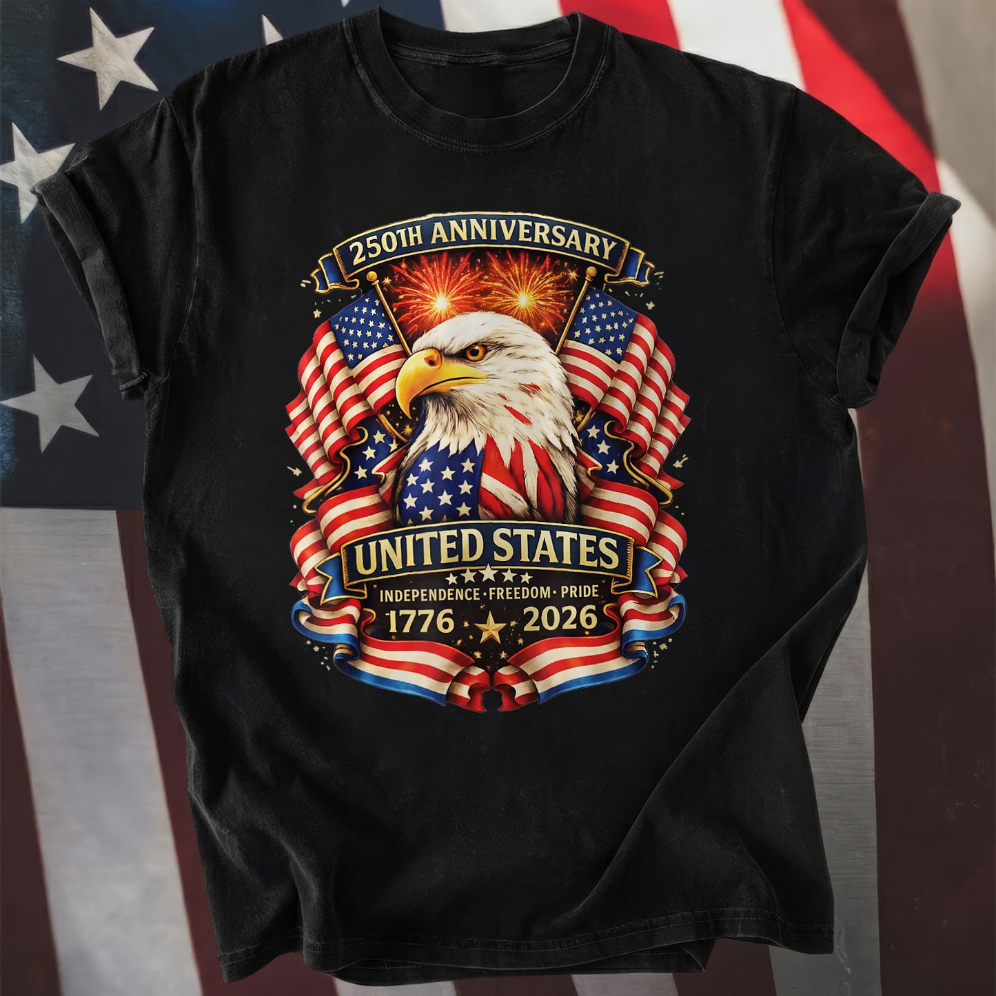 USA Independence 250th Anniversary 1776 2026 Patriotic Eagle