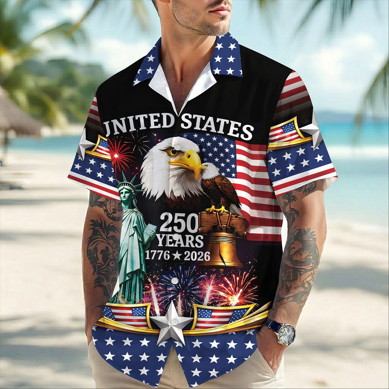 250th Anniversary Of USA Independence Day Holiday Hawaiian Shirt