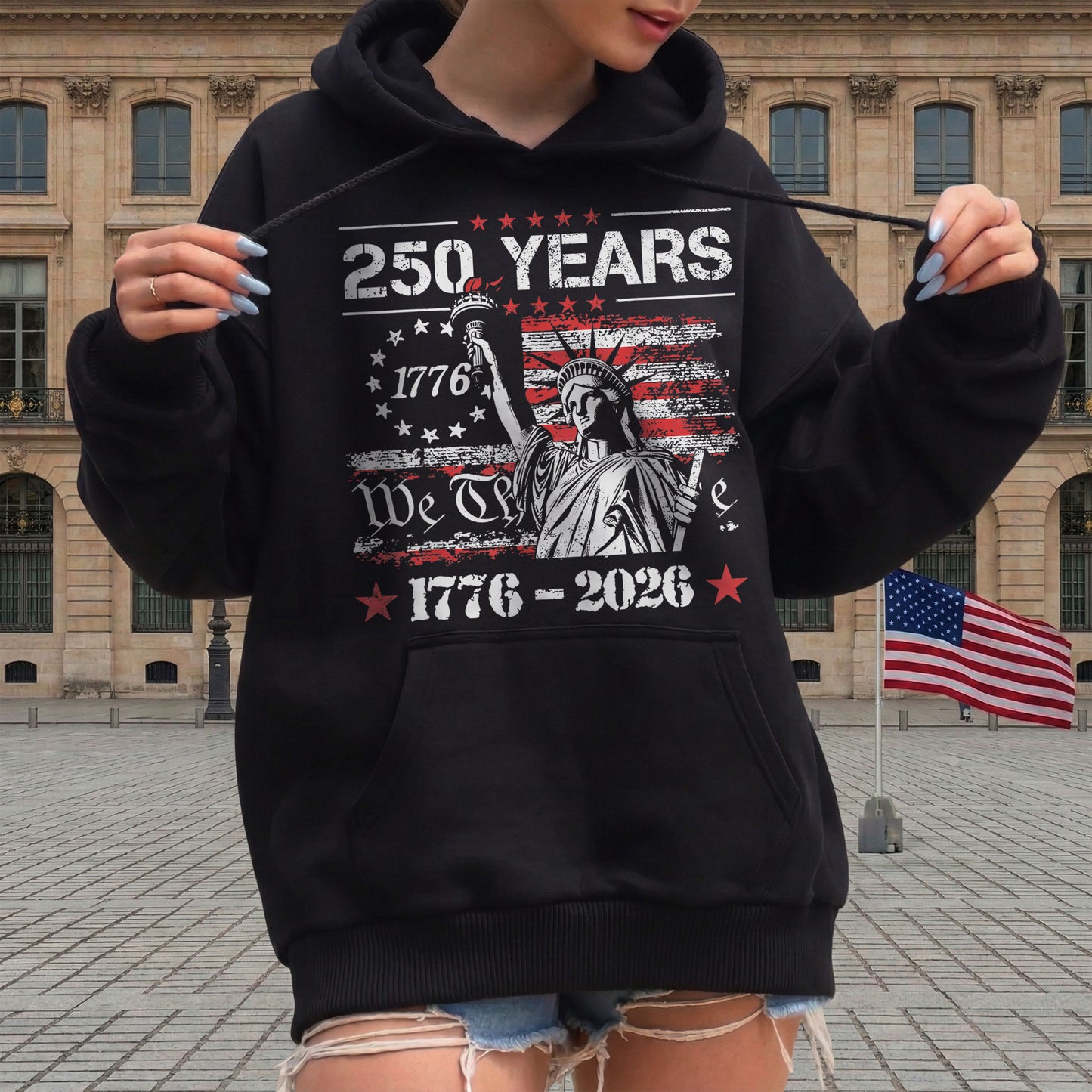 Vintage 250 Years American Flag 250th Birthday USA