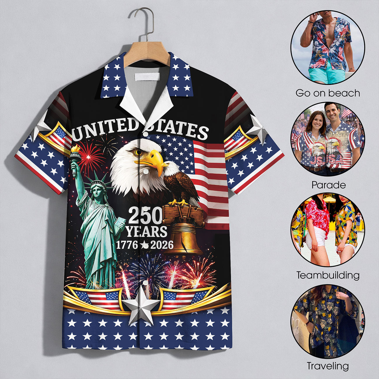 250th Anniversary Of USA Independence Day Holiday Hawaiian Shirt
