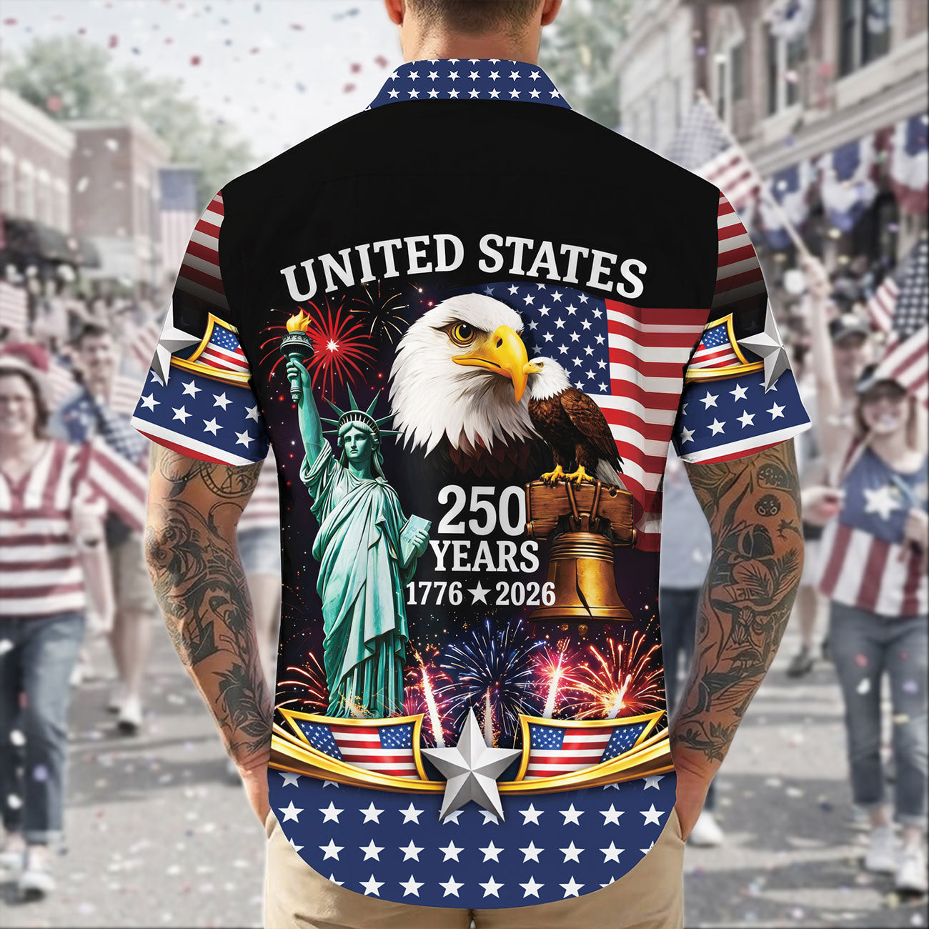 250th Anniversary Of USA Independence Day Holiday Hawaiian Shirt