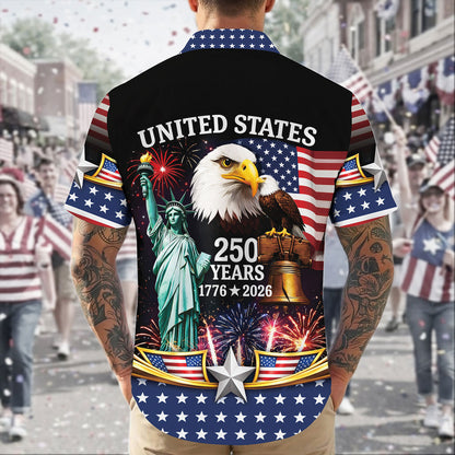 250th Anniversary Of USA Independence Day Holiday Hawaiian Shirt