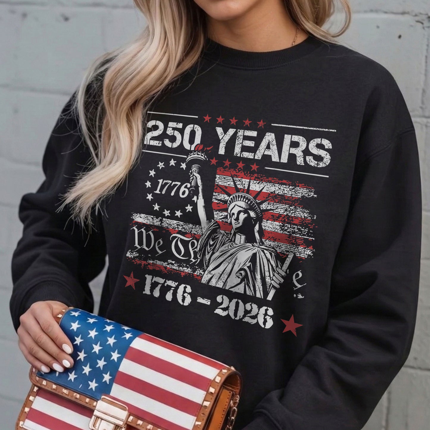 Vintage 250 Years American Flag 250th Birthday USA