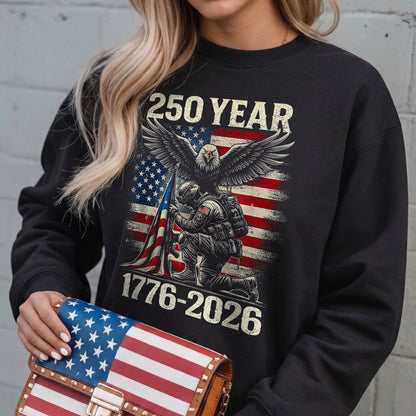 250 Years 1776 2026 250th Vintage 4th July Independence