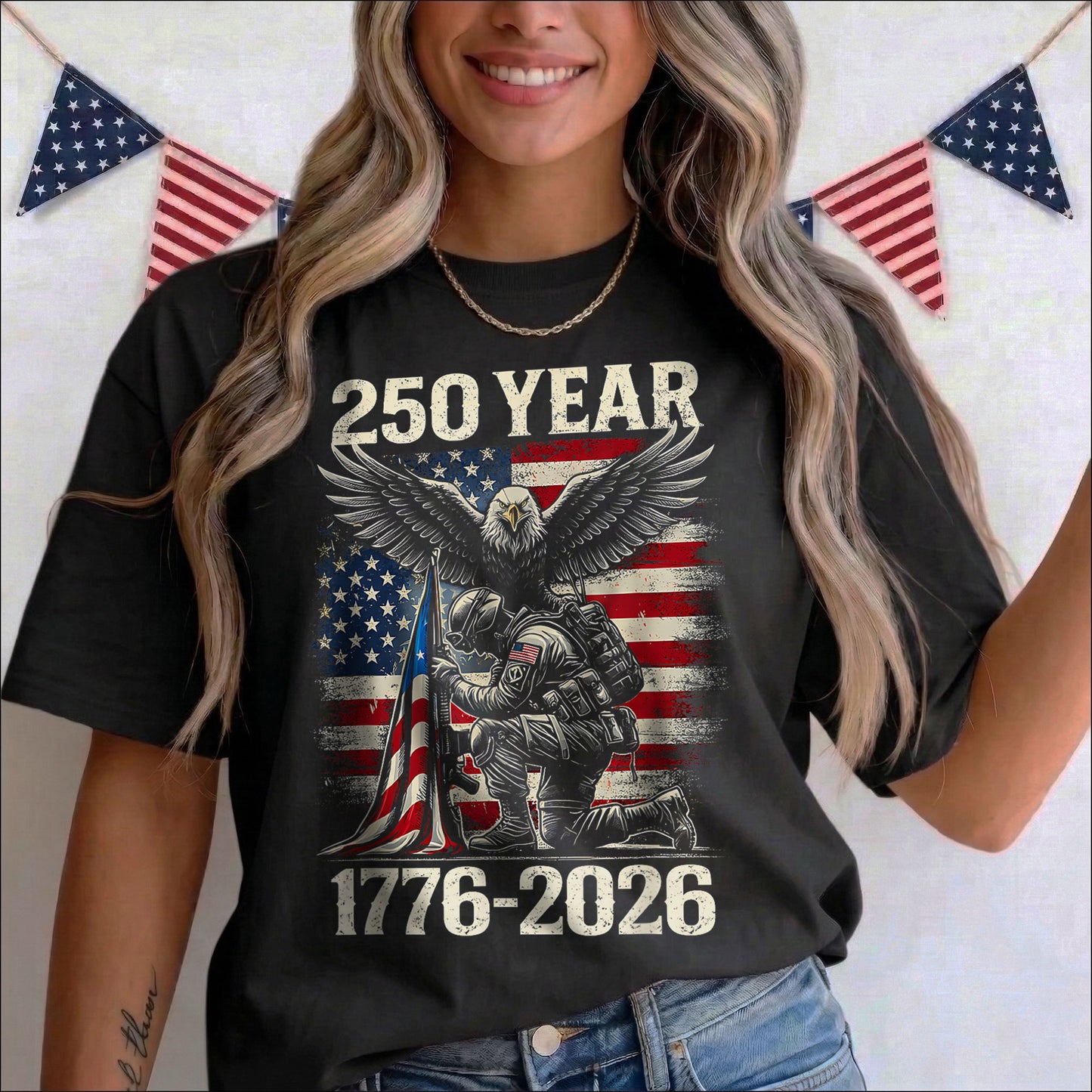 250 Years 1776 2026 250th Vintage 4th July Independence