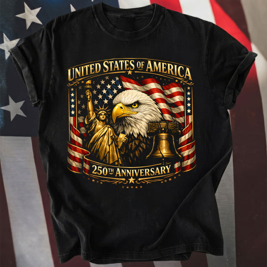 Freedom 250 Years Anniversary Eagle 4th of July