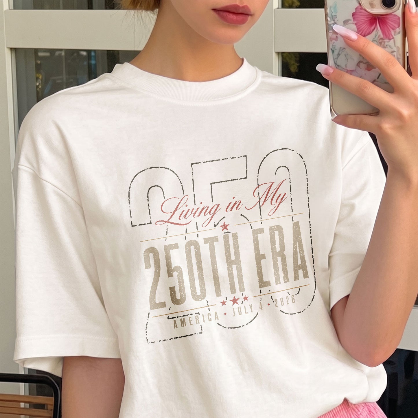 Living in my 250th ERA, America Semiquincentennial Comfort Colors Shirt