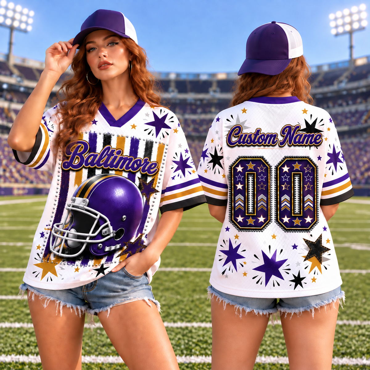 Custom  Football Jersey  - Classic Team Spirit Fan Jersey