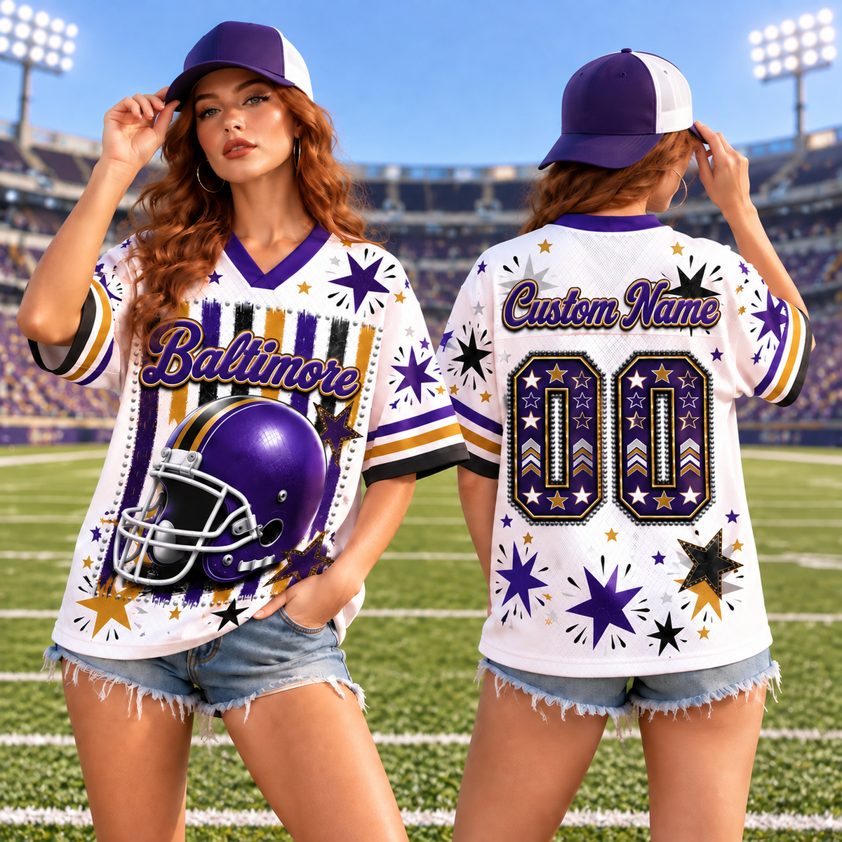 Baltimore American Football Mesh Jersey Team Spirit - Game Day Sport Jersey