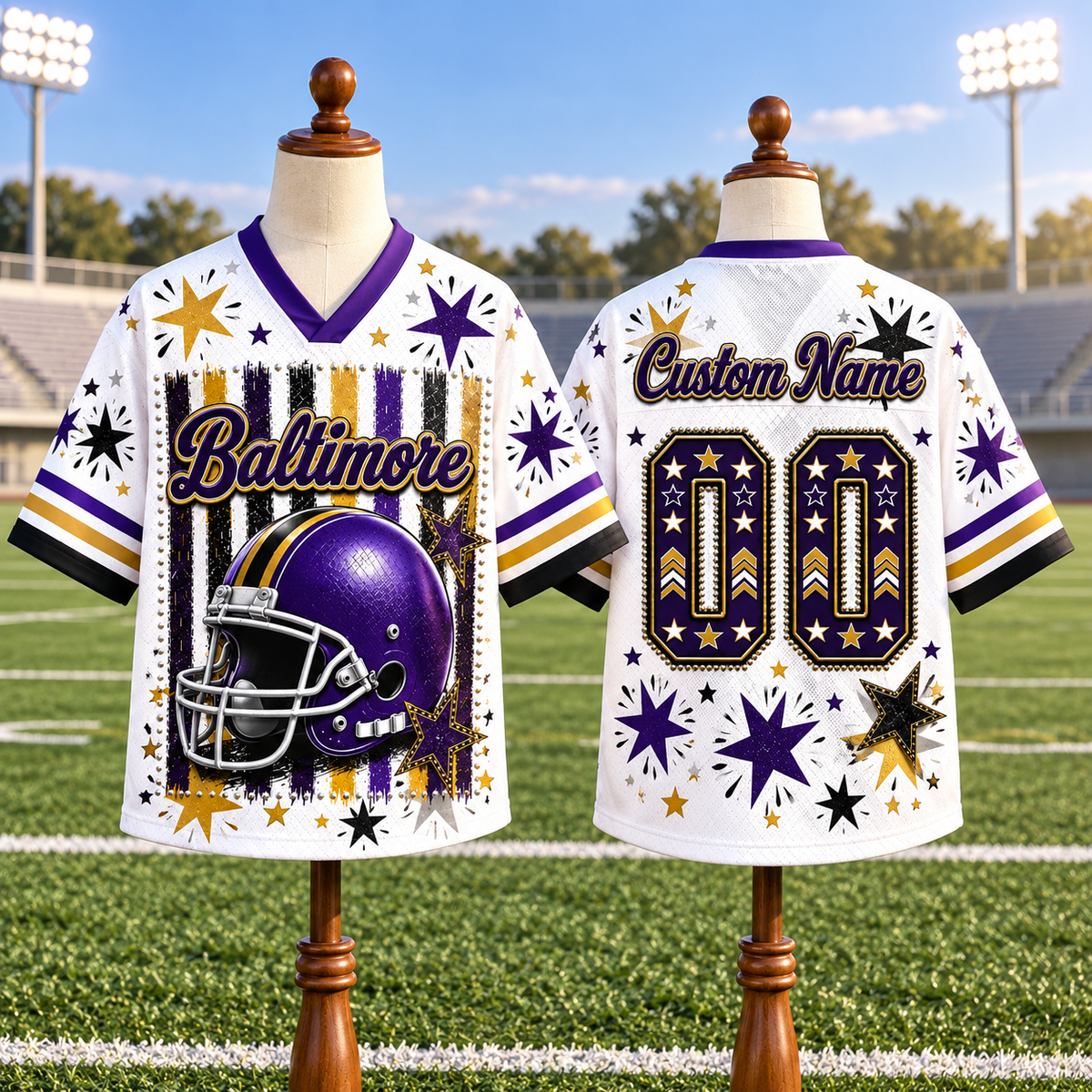 Custom  Football Jersey  - Classic Team Spirit Fan Jersey