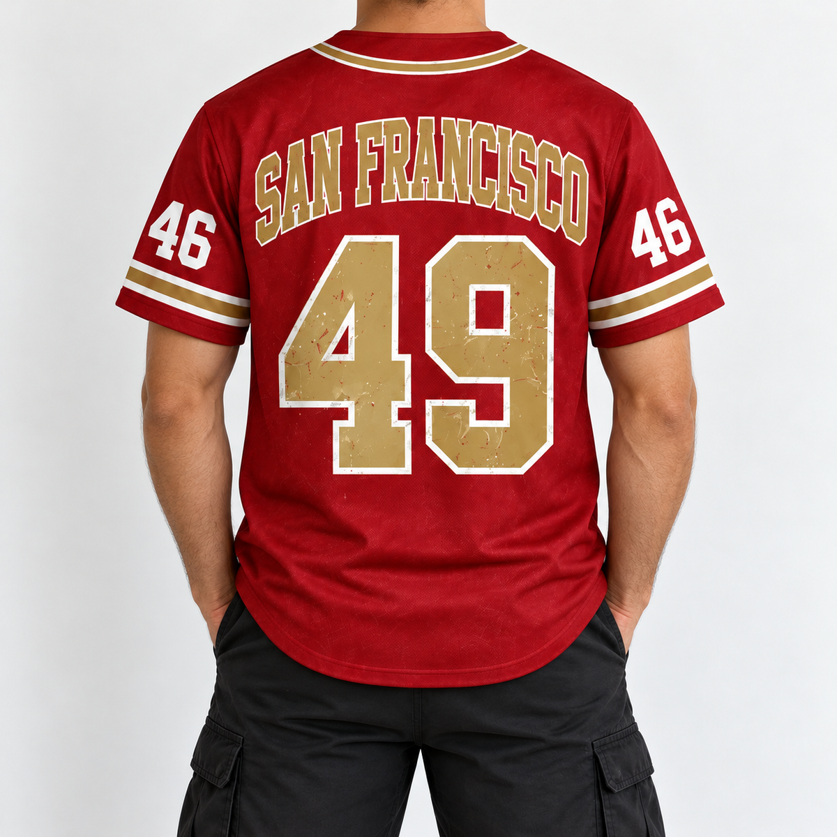 Vintage Football Sanfrancisco Mesh Jersey for Game Day and Tailgate