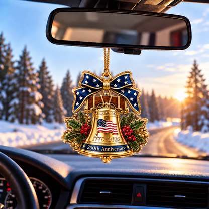250 Christmas Bell Ornament 250th Anniversary Christmas Ornament Patriotic