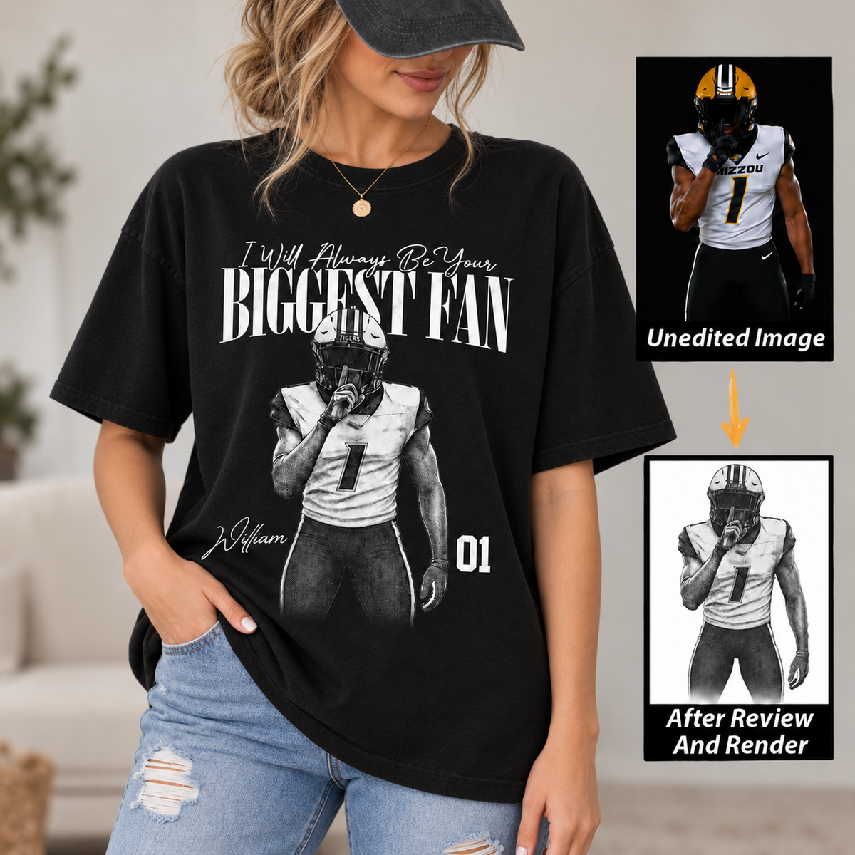 Custom Bigggest Fan Game Day Shirt