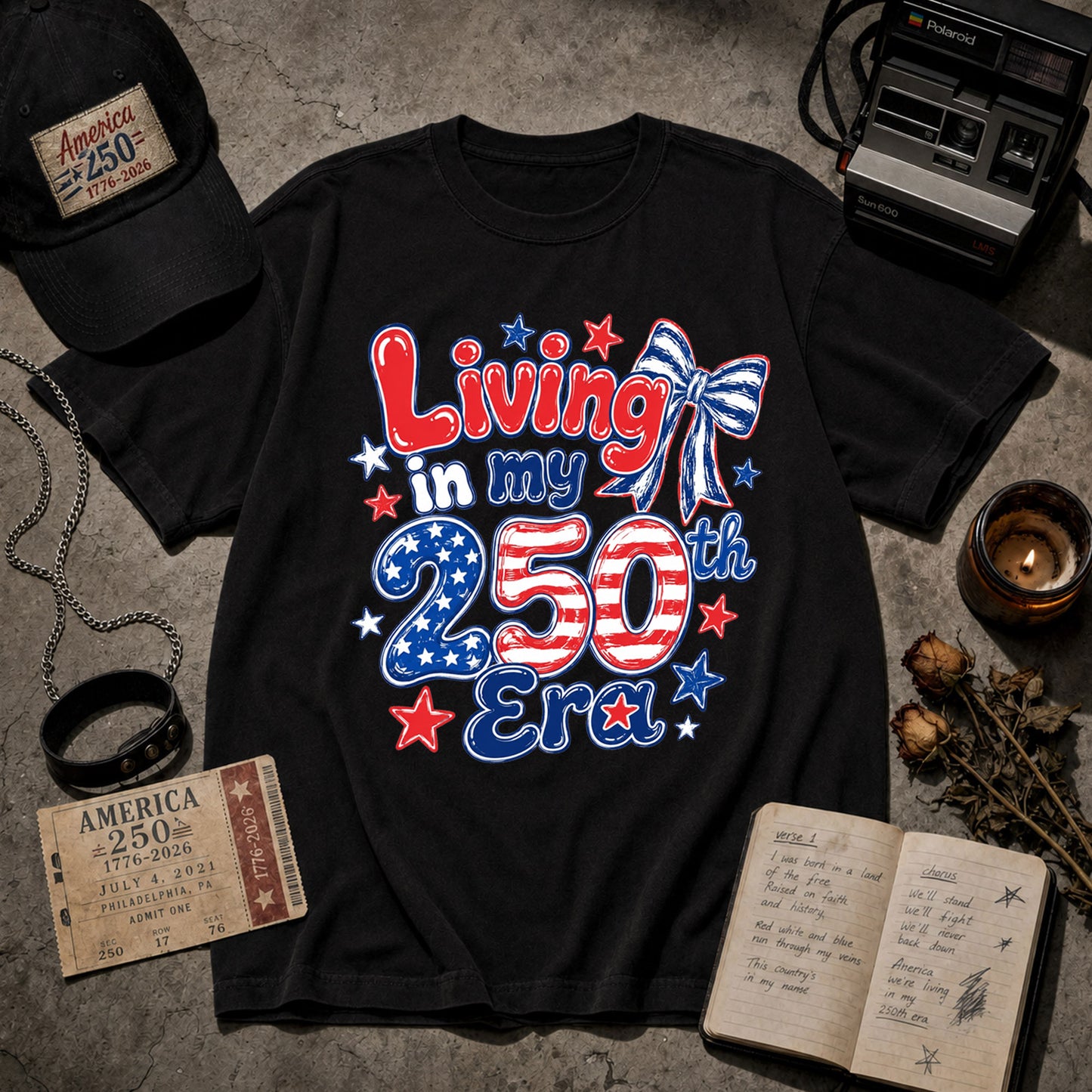 Living in my 250th ERA, America Semiquincentennial Comfort Colors Shirt