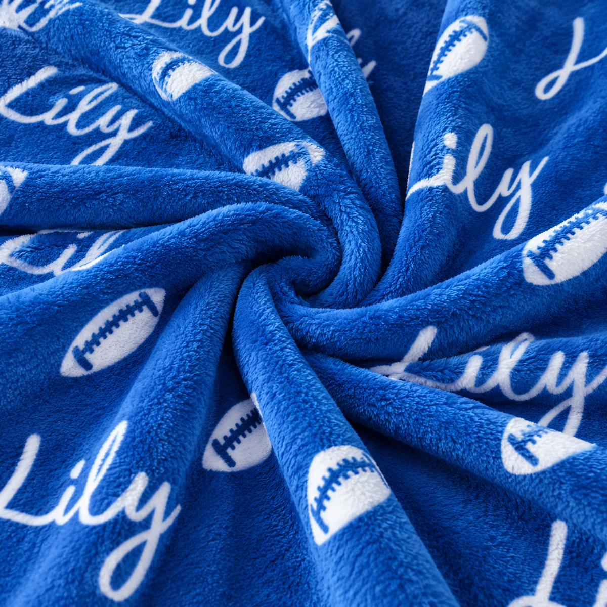 Custom Name Football Blanket – Cozy Game Day & Christmas Gift