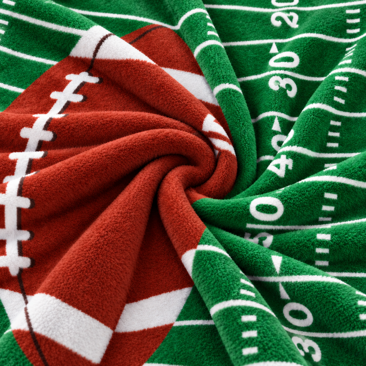 Custom Football Fleece Blanket - Custom Name Sports Gift