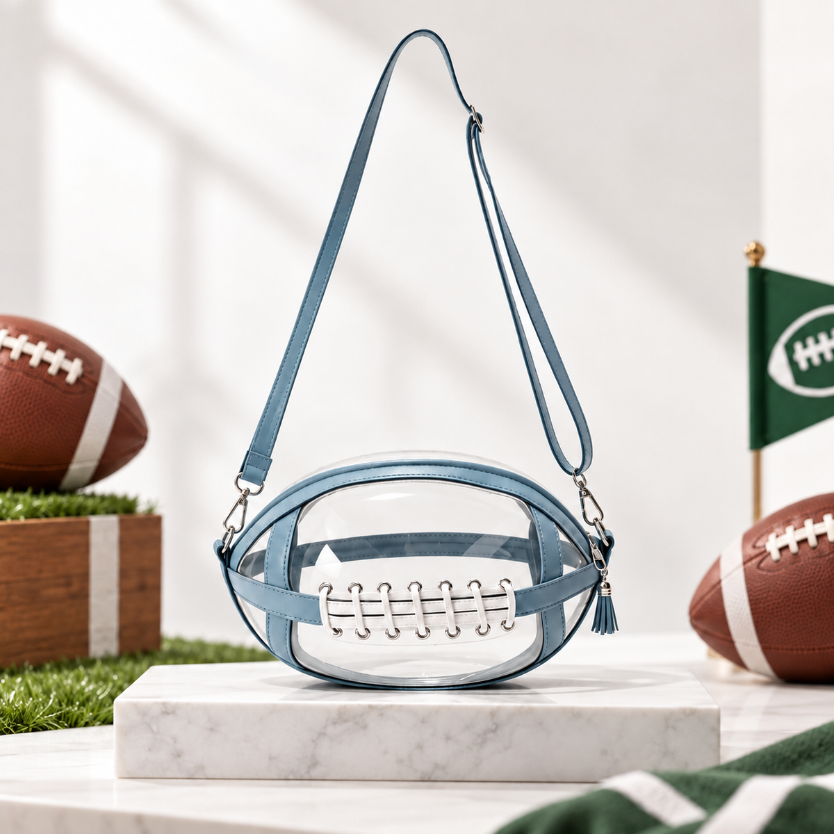 Football Clear Bag — Stadium-Ready Game Day Crossbody