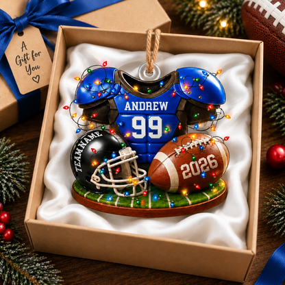 Custom Game Day Football Ornament