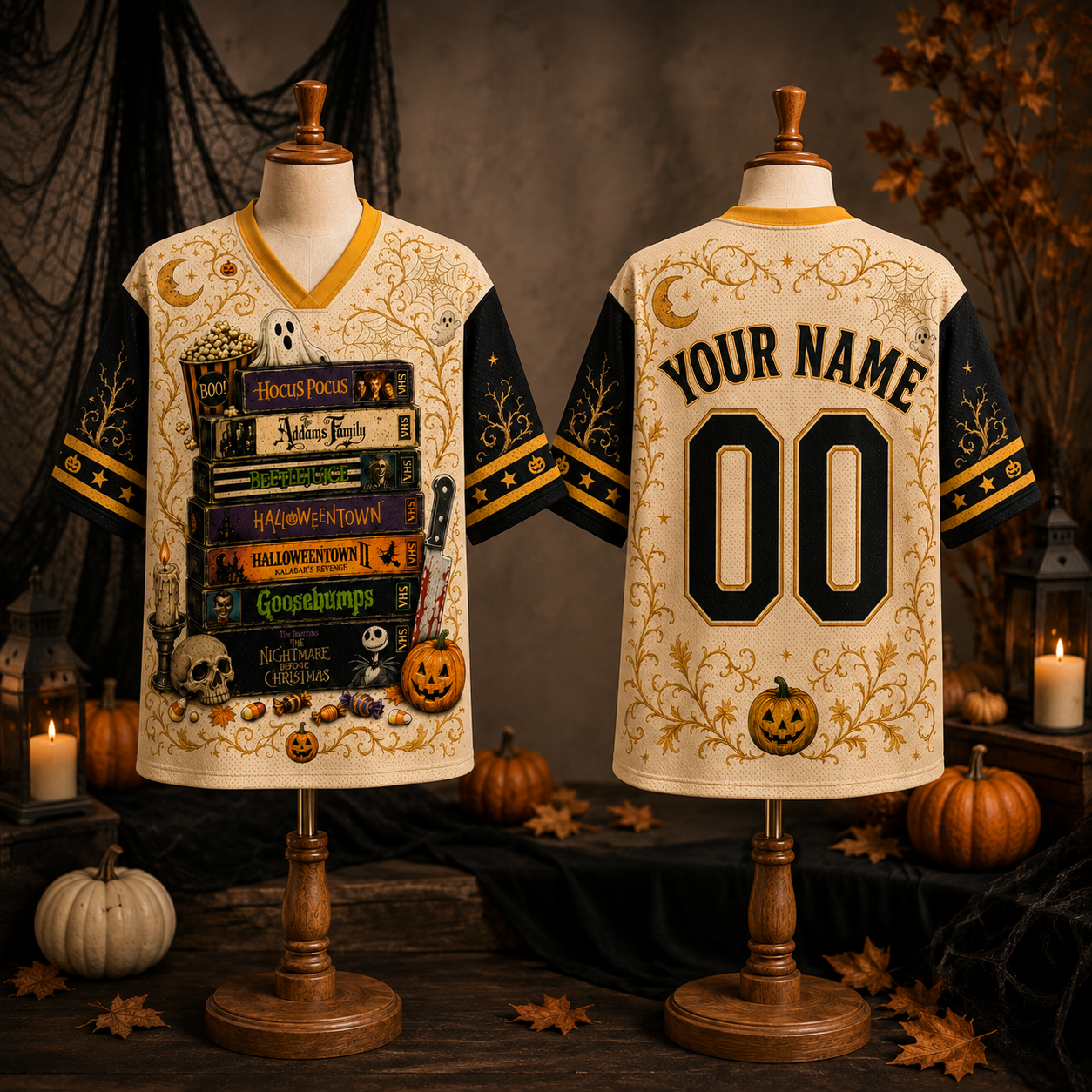 Custom Halloween  Books Mesh Jersey