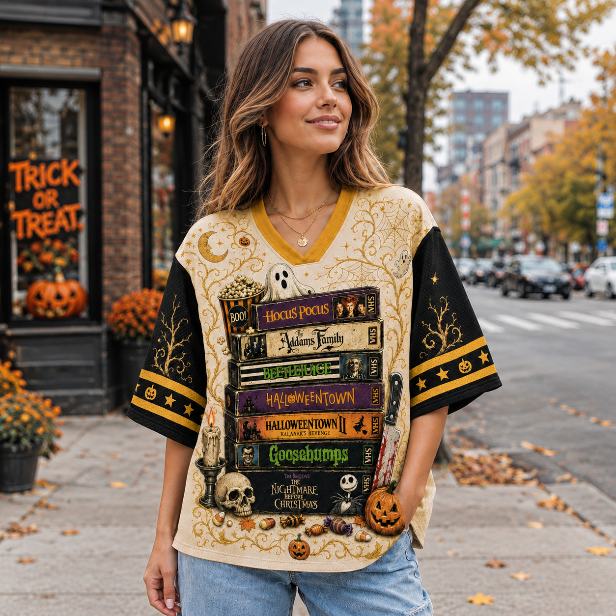 Custom Halloween  Books Mesh Jersey