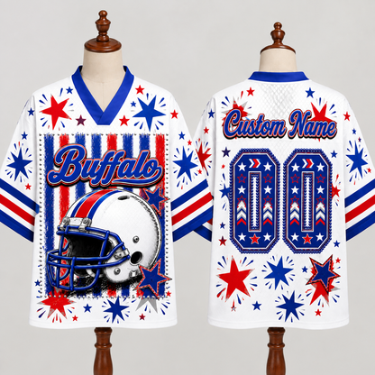 Buffalo Football Mesh Jersey Team Spirit - Game Day Sport Jersey
