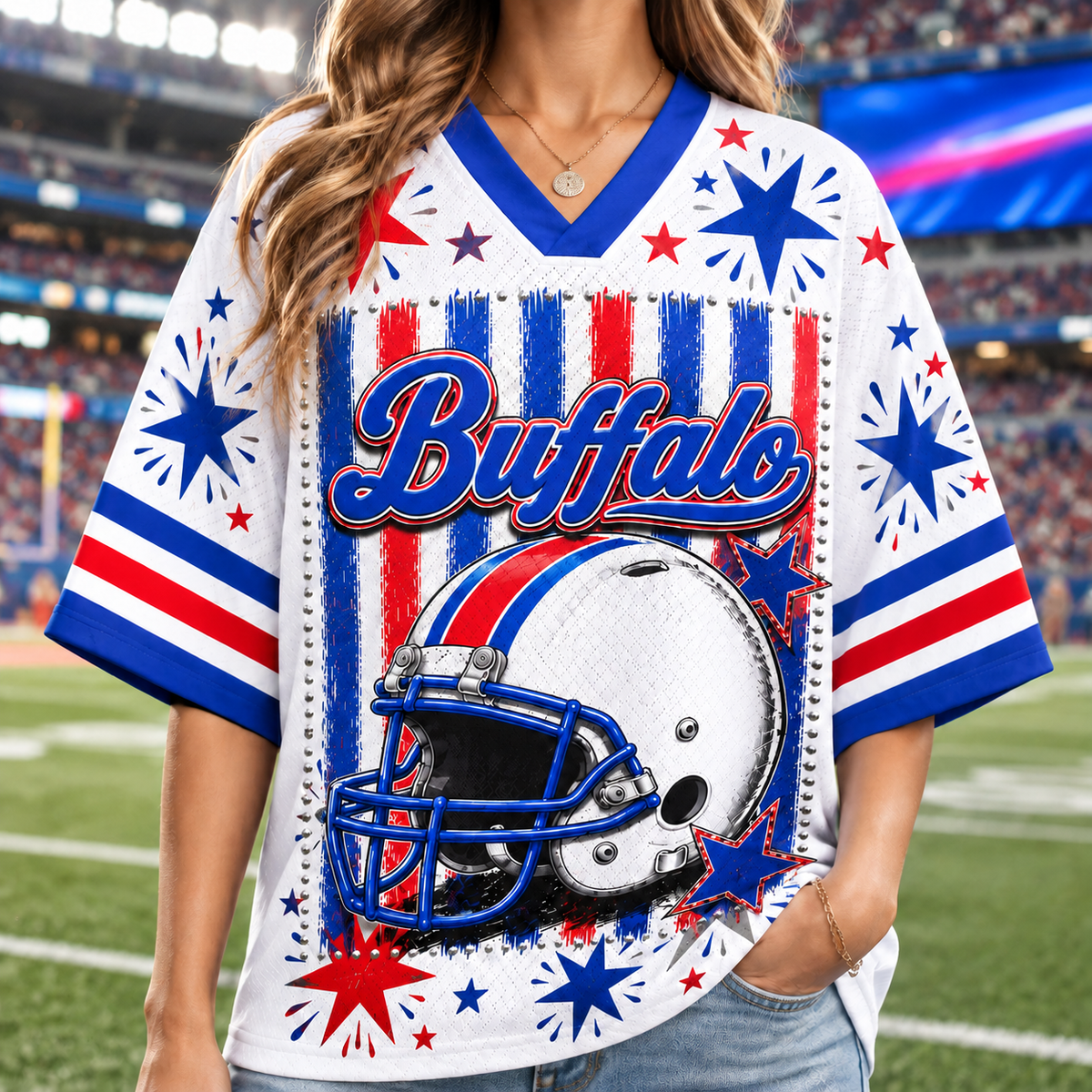 Buffalo Football Mesh Jersey Team Spirit - Game Day Sport Jersey